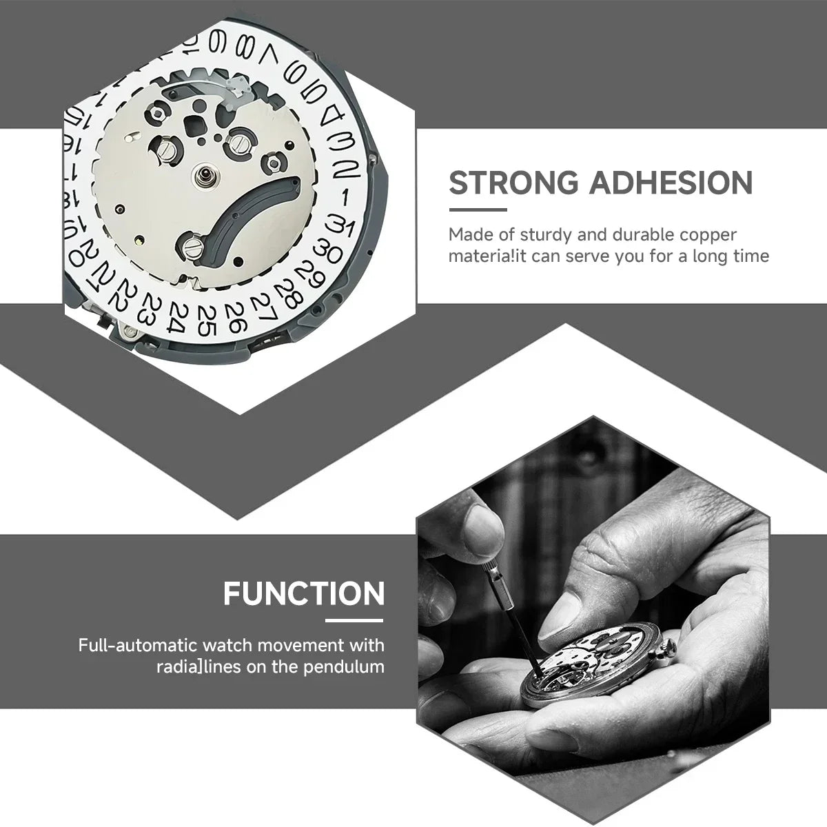 Japan Genuine VK63A Chronograph Quartz Movement with Battery Japan Original Mechanism VK63 VK61A VK67A Mod Replace Movement