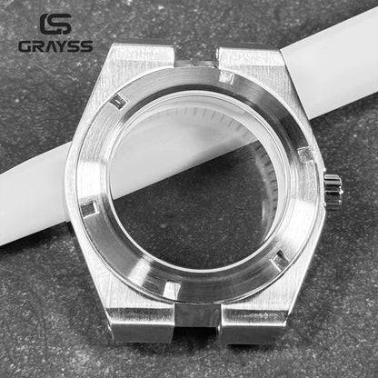 Fit Overseas Serieswatch case 41mm NH34 NH35 NH36 NH70 NH72 Movement elegant Men's Watch Part Mod for 28.5mm dial