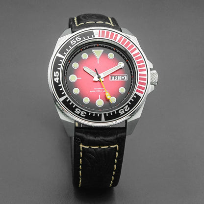 Sterile King Samurai Watch C3 Luminous Sapphire NH35 Automatic Diver 20Bar 43MM