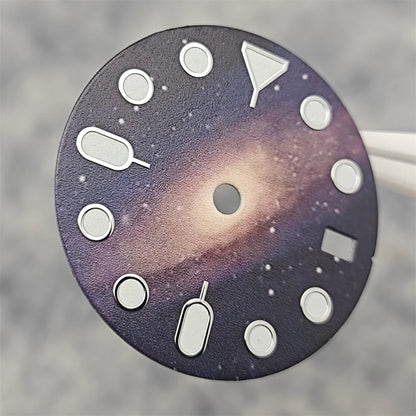 NH35 Watch dial starry sky lunar star Watch faces with Green Luminous Conversion Watch Accessories for NH35 / NH34 Movement