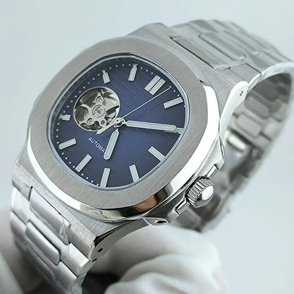 Tandorio Skeleton Nautilus Watch TD302S Seiko NH38 Custom logo 40MM Sapphire Dress watch