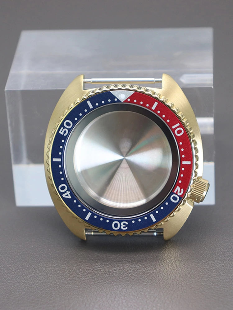 45mm Diving SKX Watch Case Sapphire Crystal Glass For Turtle Abalone Seiko NH34 NH35 NH36 NH38 4R36 Movement With Chapter Ring