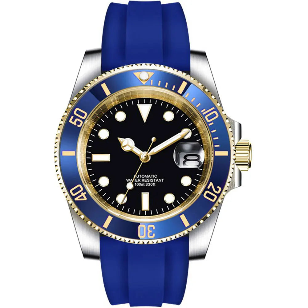 Corgeut 3002 Dive Watch  NH35 / miyota 8215 40mm Yacht Watch Two Tone Gold Ceremic Bezel  10bar Sapphire