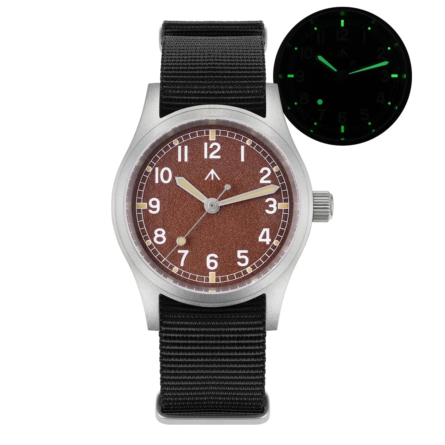 Militado ML12 Military Watch VH31 Quartz Domed Sapphire  C3 Luminous 38mm 10Bar