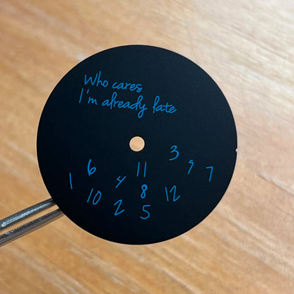 Modified Blue Log Hands + Watch Dial Set 28.5mm DIY Watch Faces Fits NH35/4R36 Movement Who Cares Lt's Already Late Accessories