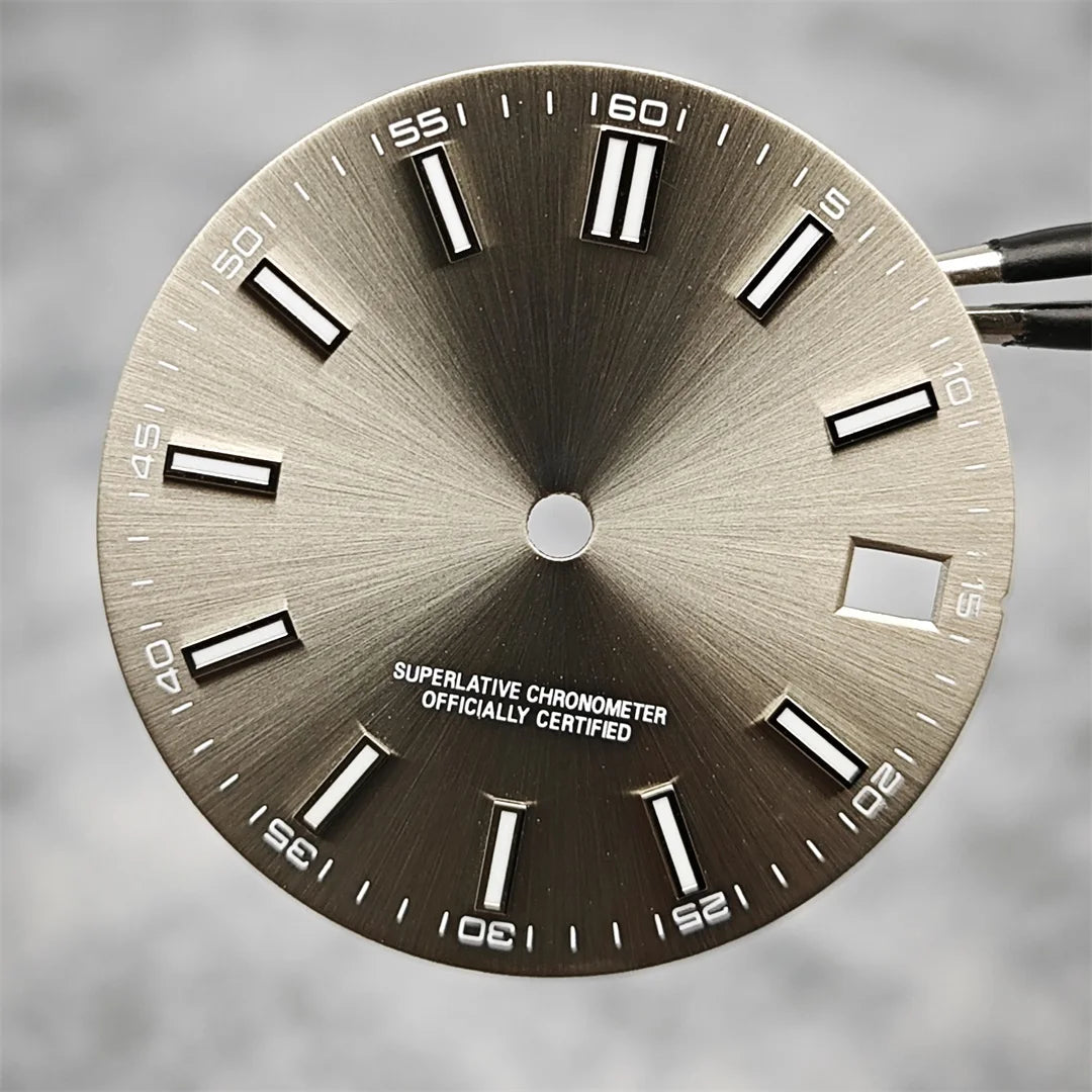 NH35 Watch Dial 28.5mm Log Modified Dial BGW9 Blue Green Luminous Watch Face Modified Watch Accessories for NH35 NH36 movements