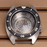 41mm Modified Turtle Watch Case Sapphire For Abalone/tuna mouth 6105 Captain Willard TMI NH35 NH36 NH38 4R Movement Stainless Steel Watch Accessories