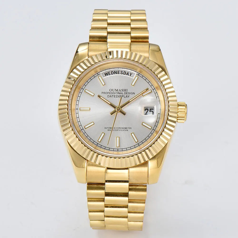 Day-Date Miyota 8285 automatic watches TDD002 Sapphire 10Bar 39MM custom watch