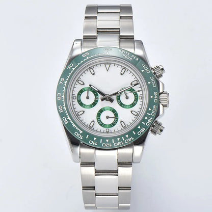 Nologo Daytona VK63 Quartz Watch Sapphire Glass 3ATM 39MM  Luminous Chronograph