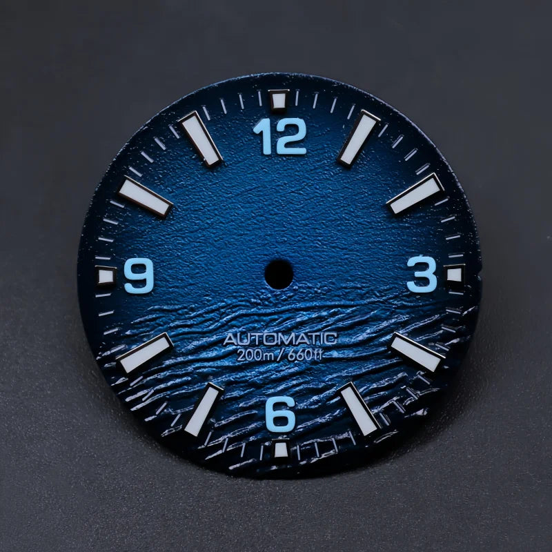 New Style Sea High Quality 28.5mm Diving Watch 3 Or 3.8 Crown Dial Face For Seik Nh35 Movement Skx007 Mods With C3 Bgw9 Luminous