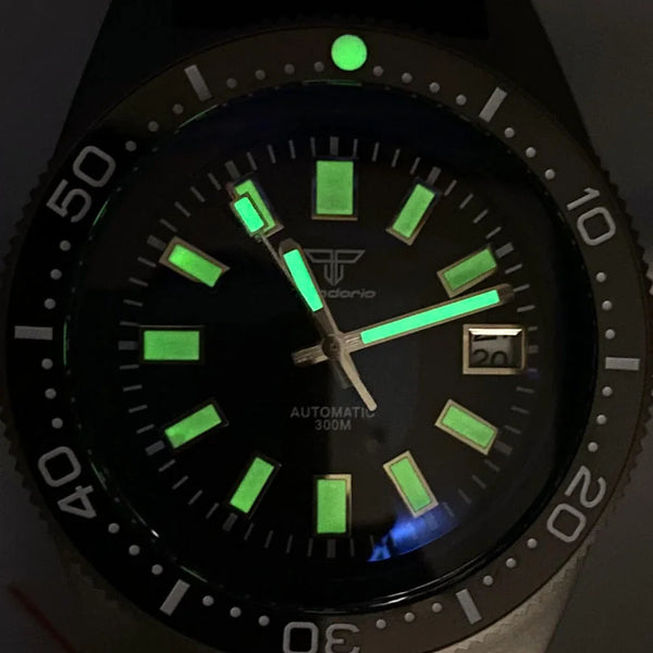 Tandorio TD247 Titanium Diving Watch 62MAS NH35A PT5000 41mm AR Domed Sapphire 30Bar