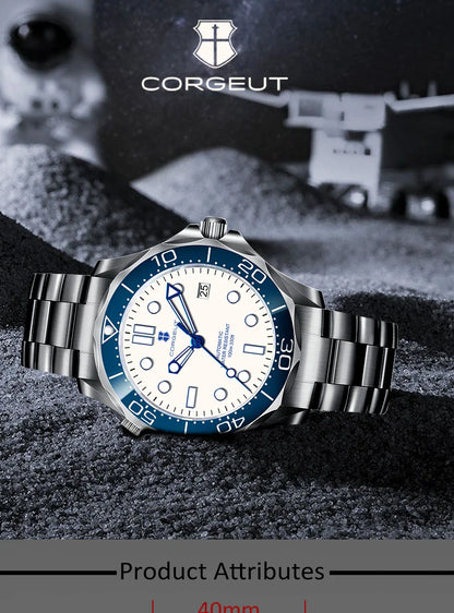 CORGEUT 2023 Seamaster 40mm NH35 Automatic 5bar Sapphire Diver Ceramic Bezel