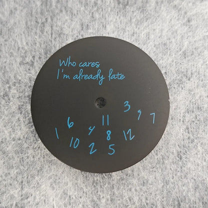 New Log Modified Watch Face 28.5mm DIY Watch Dial Fits NH35/4R36 Movement Who Cares Lt's Already Late Watch Accessories