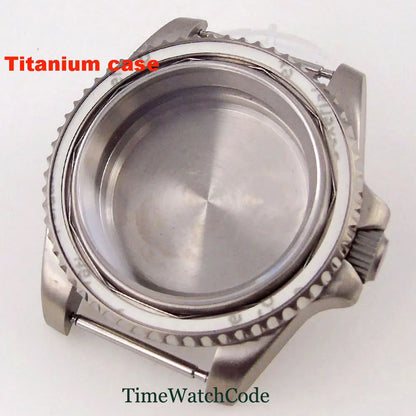 Titanium Watch Case 40mm Sub Diver  200m Waterproof Fit for NH35 NH36 ETA2824 PT5000 Antiallergry Sapphire Crystal Screw-in Crown