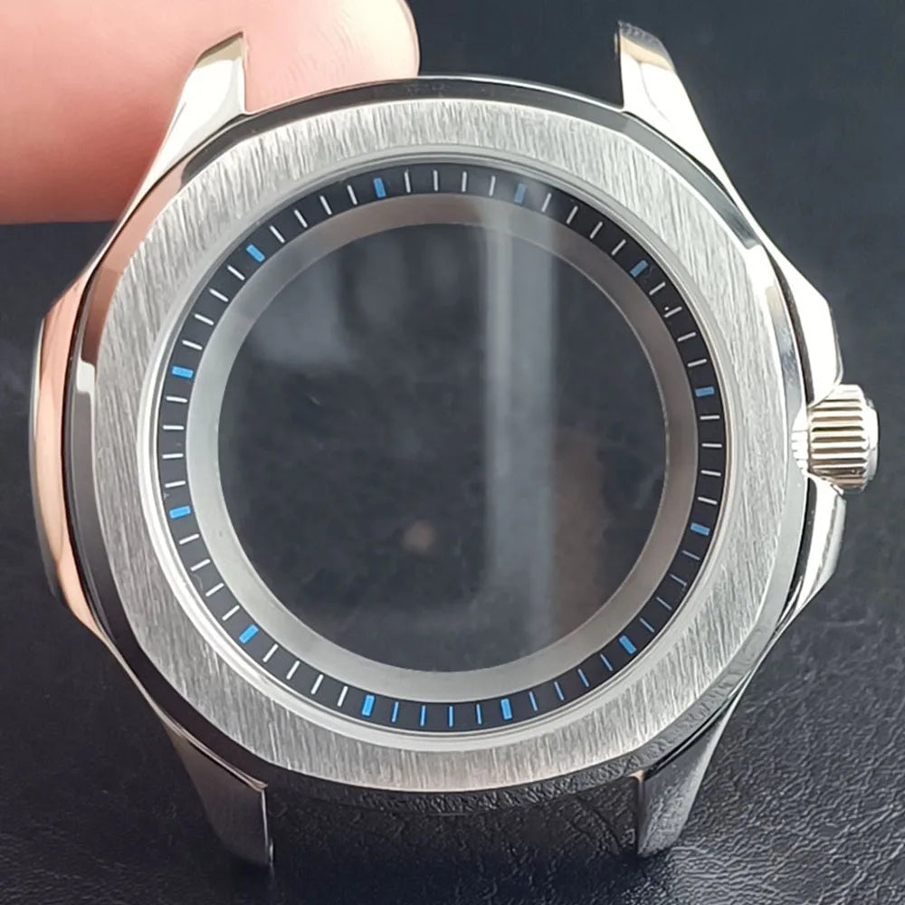 39.5MM Stainless Steel Sapphire Glass Waterproof Case Have Inner Ring FIT NH 35 NH36 NH70 Movement Watch Parts Accessories