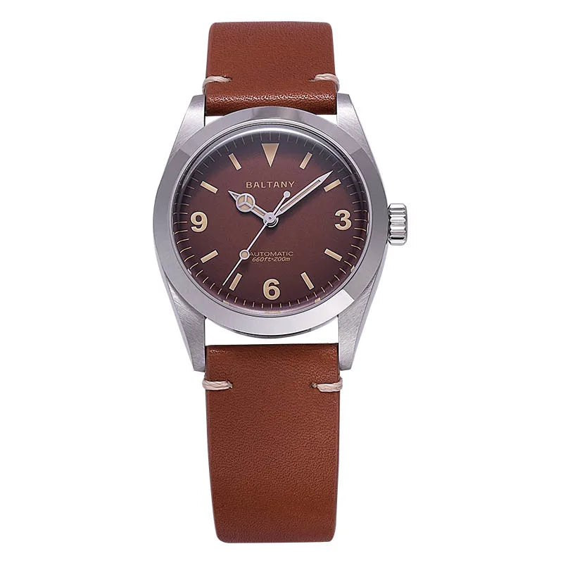 Baltany 36MM 1963 Explorer Watch Man S4066 Sapphire 200M Waterproof Stainless Steel Bracelect Vintage NH38 Auto Dress Watches