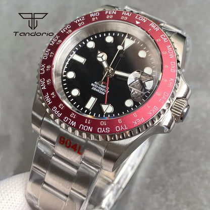 Tandorio Professonal GMT Watch Sapphire NH34 Diver 20atm Ceramic TD240 40mm