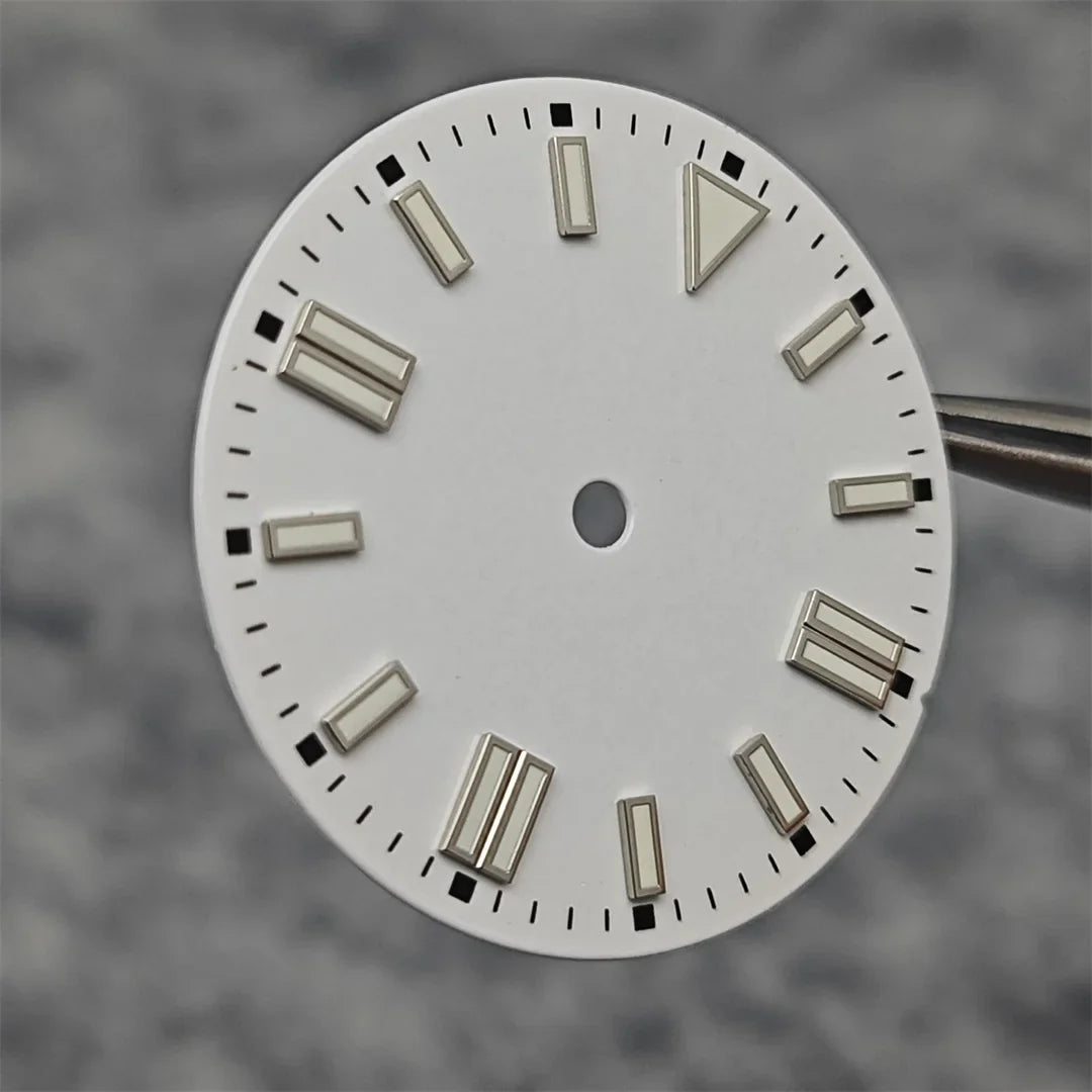 28.5mm Watch Dial Colorful Enameled Surface with Green Luminous Watch Faces for NH35/ ETA2836/ 8215 Mechanical Movement