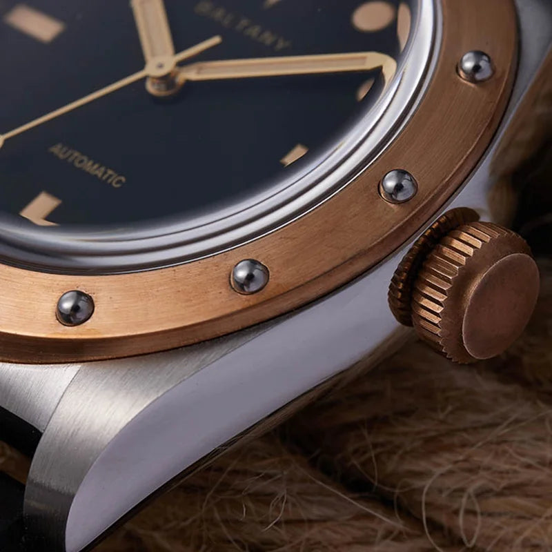 Baltany Bronze Watches Man B4030 Super LuminousNH38 Automatic 20ATMWaterproof Luxary Design Unique Vintage Mechanical Wristwates