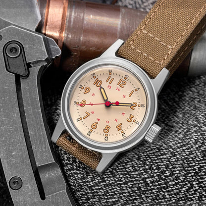 THORN SHY043 36mm  NH35 Automatic Retro Field Military Watch C3 Luminous 10bar