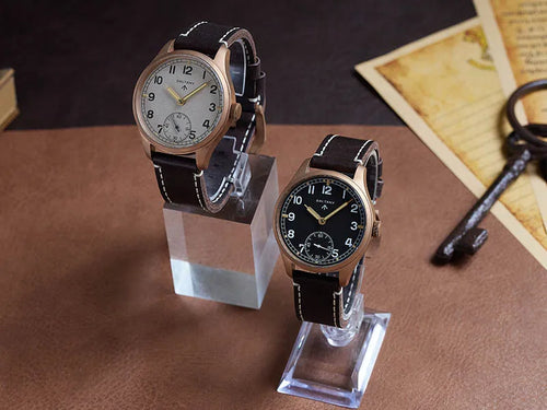 Baltany Vintage Dirty Dozen Wristwatches Golden Hands Seagull ST3620 Luminous 5ATM Leather Automatic Retro D12 Bronze Watches