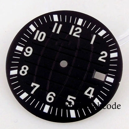 40mm Watch Case Glass Back Rubber Strap Dial Hands Set Fit NH35A NH36A Automatic Movement Sapphire Glass