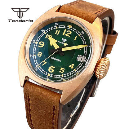 Tandorio Bronze Military TD102B Identity Crisis NH35 Domed AR Sapphire 36mm 20BAR