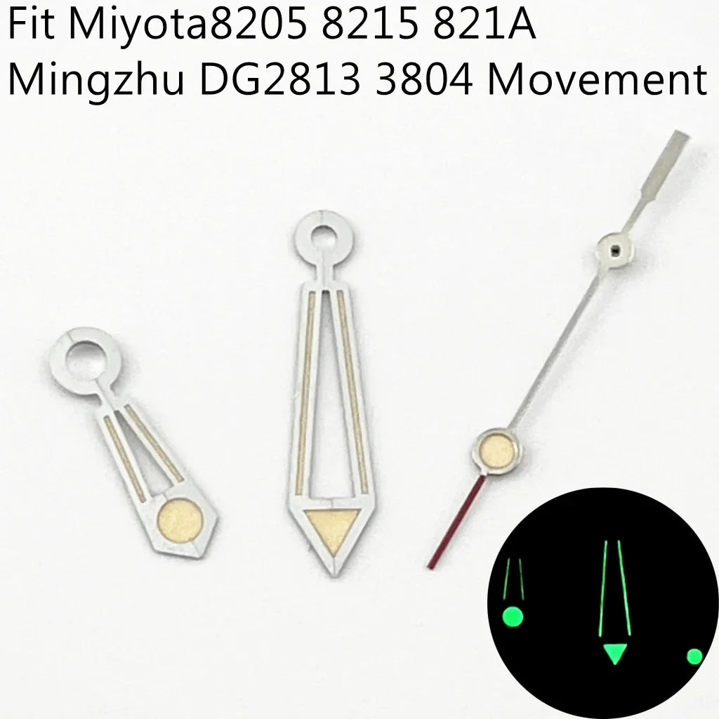 NH35 Watch Hands Green Luminous Fit NH35 NH36 ETA2824 2836 Miyota 8205 8215 N821A Mingzhu DG2813 3804 Movement Watch Accessories