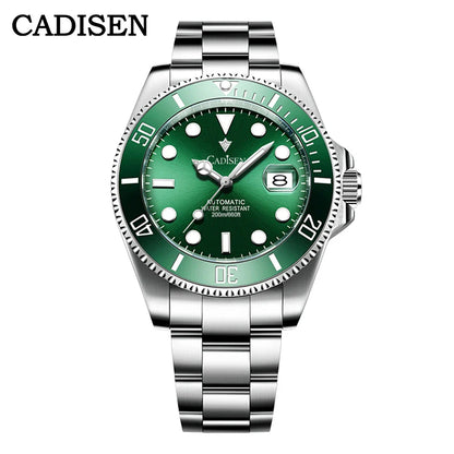 CADISEN C8216 Submariner Diver NH35A Movement AR Sapphire BGW9 Lume 40MM 20Bar