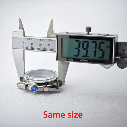 39.7mm Men's watches metal case FIT VK63 movement case watch accessories watch parts Fits 20mm strap Watch Box