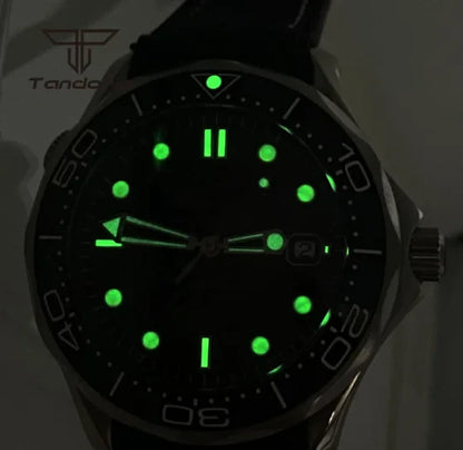 Tandorio 41mm NH35A PT5000 Diver Sapphire  Ceramic seamaster 5Bar TD221