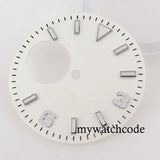 Fit NH38 NH38A Automatic Movement 29mm Blue/Green/White/Orange/Black Watch Hollow Dial Green Luminous Marks Watch Spare Parts