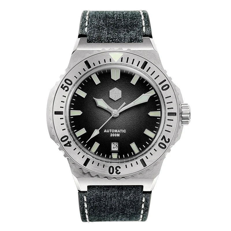 San Martin Diver SN0055G 42mm PT5000 SW200 Automatic Watch AR Sapphire 20Bar BGW-9 Lume