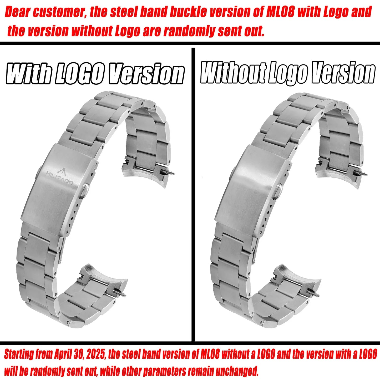 Militado ML08 Military Watch VH31 Quartz Movement Double Sapphire C3 BGW9 Luminous 10Bar Explorer