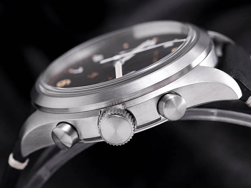 Customizable Watch Baltany 39mm Vk64 Quartz  Military watch Chrono RAF 6BB Homage Multifunction Chronograph 5bar AR Sapphire Swiss Lume