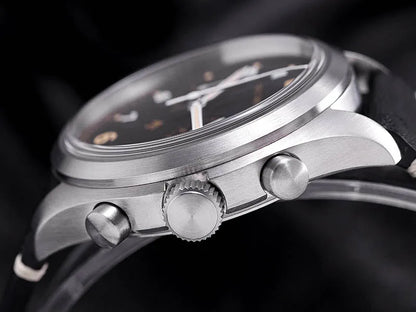 Customizable Watch Baltany 39mm Vk64 Quartz  Military watch Chrono RAF 6BB Homage Multifunction Chronograph 5bar AR Sapphire Swiss Lume