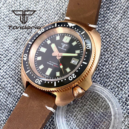 Tandorio Cusn8 Bronze Willard Captain Watch TD239M NH35A 44mm 20bar Diver Sapphire