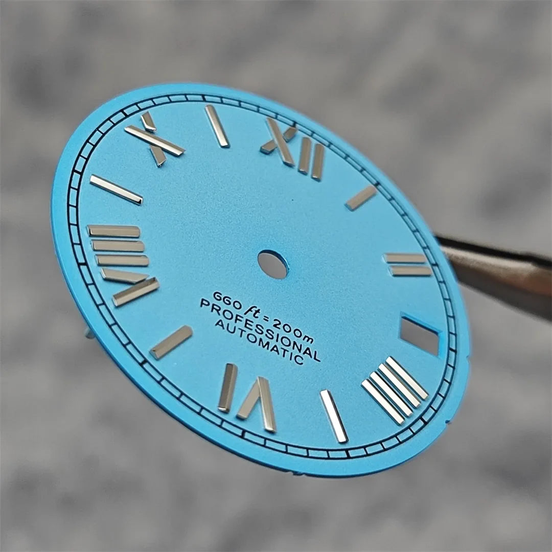 Suitable for NH35A/4R35 Movement Watch Dial 28.5mm Roman Numeral Surface Watch Faces Men's Watches Replacement Accessories