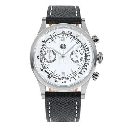 San Martin Men Quartz Watch VK64 Chronograph 38mm SN0101  Sapphire Glass Quick Release Strap 5bar