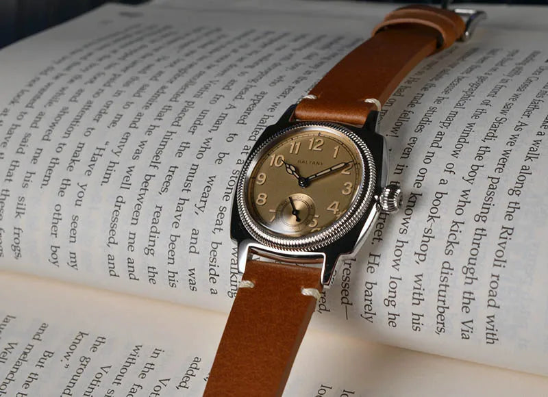 Baltany 1926 Vintage Dress Wristwatches S4036 Square Case Sub Seconds Luminou 20ATM Stainless Steel Automatic Mechanical Watches