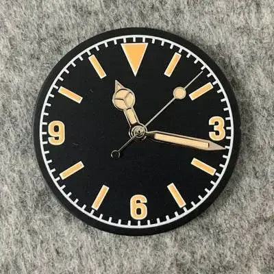 28.5mm Green Luminous Watch Faces Retro Watch Dial + Watch Hands Modified Dial Men's Watches Accessories for NH35/ NH36 Movement