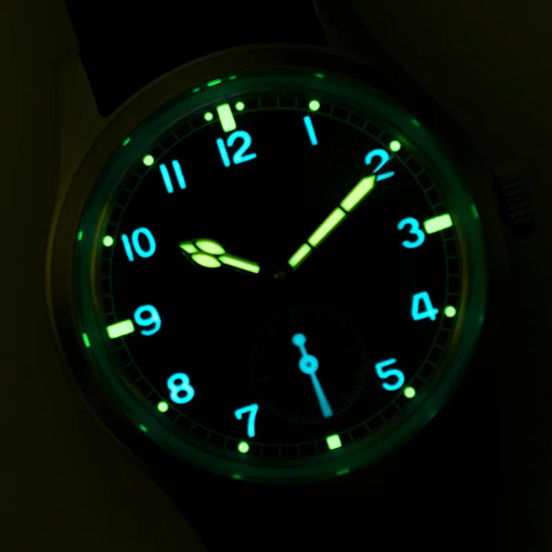 Custom logo watch Baltany S2025 D12 Retro Military Watch 36mm Swiss Luminous 10ATM Seagull  ST1701 Mechanical Watch