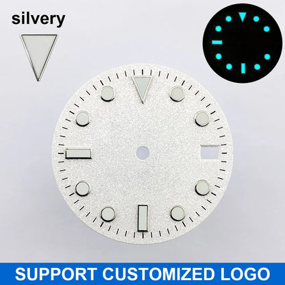 28.5mm diameter dial suitable for NH-34/35/36 movements GMT Luminous dial customization LOGO/name DIY dial watch parts
