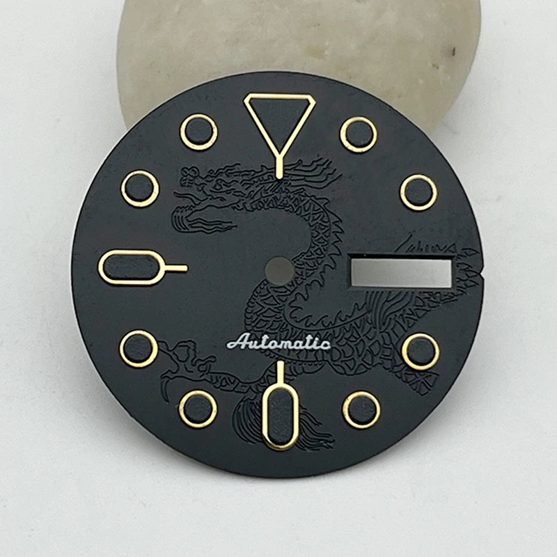 New 28.5mm Watch Dial Fit NH35 NH36 7S26 Automatic Movement for SKX007 SKX009 SKX173 SRPD Turtle Abalone Tuna Canne Dive Watch