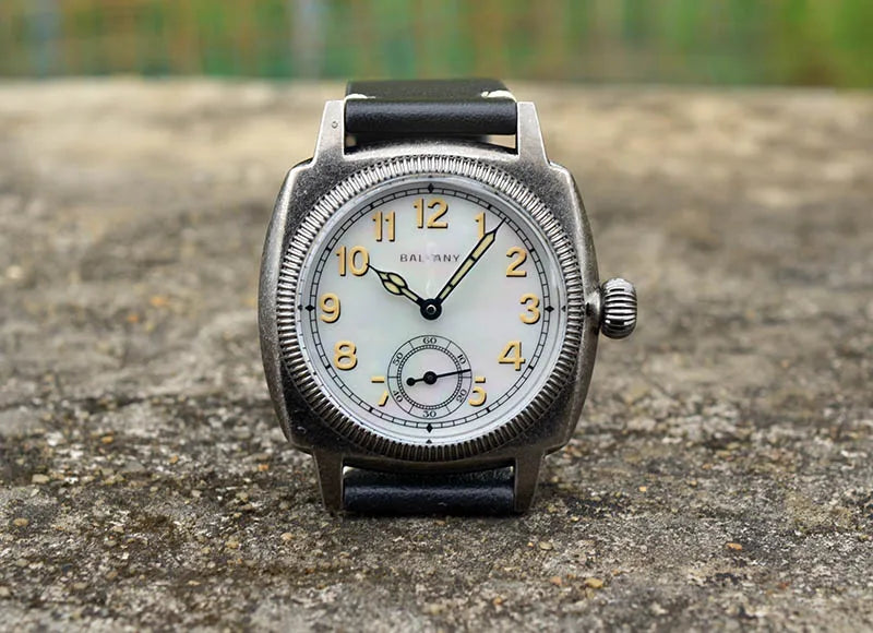 Baltany 1926 Vintage Dress Wristwatches S4036 Square Case Sub Seconds Luminou 20ATM Stainless Steel Automatic Mechanical Watches