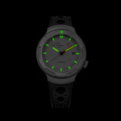 Thorn 42mm Men's Retro Titanium Diver Watch PT5000 Automatic Movement Rubber Strap C3 Luminous 20Bar Water Resistance