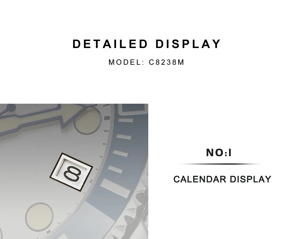 CADISEN C8238 Submariner Diver NH35 Automatic Ceramic Bezel Sapphire 10Bar