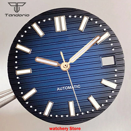 40mm Rose Gold Watch Case Bracelet Fit NH35 NH36 Automatic Movement Watch Parts For Nautilus Style Stainless Steel Bracelet