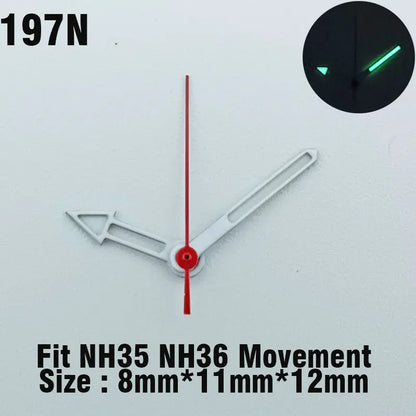 Watch hands NH series 35 36 hands Green glow in the dark hands seconds Watch accessories for NH series 35 36 movement assembly