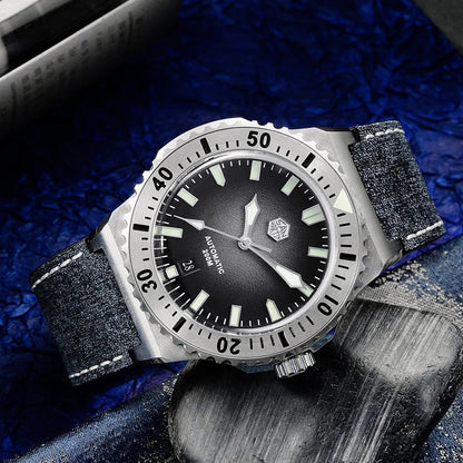 San Martin Diver SN0055G 42mm PT5000 SW200 Automatic Watch AR Sapphire 20Bar BGW-9 Lume